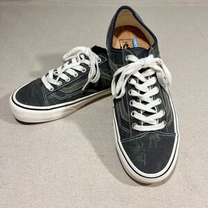 Vans Eco Theory Ultra Cush Mens 9 Womens 10.5 Canvas Black Green Palm Hemp Skate